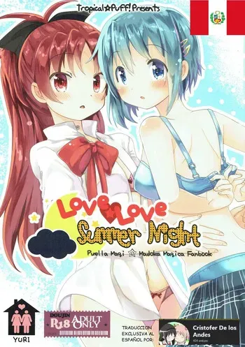 (C88) [Tropical☆Puff! (Kippow)] Love Love Summer Night (Puella Magi Madoka Magica) [Spanish] [CristoferDeLosAndes] manga cover