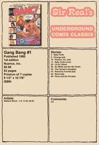[Wallace Wood] Gang Bang #1 (L'il Abner, Snow White and the Seven Dwarves) manga cover