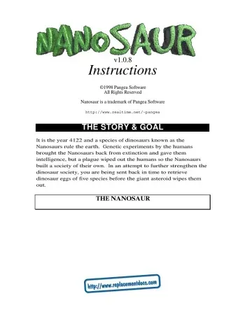 Nanosaur Manual manga cover