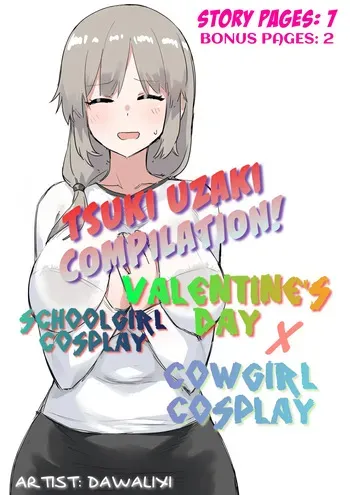 [Dawalixi] Tsuki Uzaki Compilation Valentines Day Schoolgirl Cosplay X Cowgirl Cosplay [English] [Completed] [DLC CHAOS] manga cover
