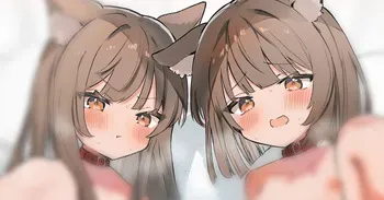 [えろはむ] ふたごにゃんこ イラスト manga cover