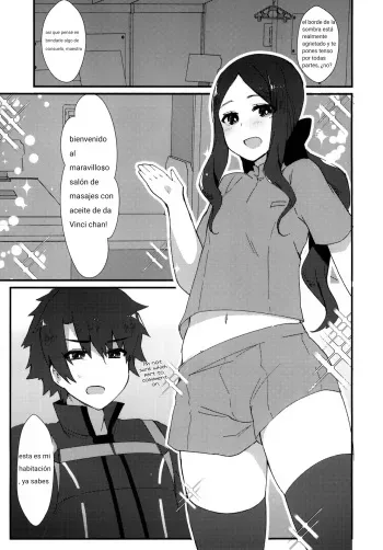 (C95) [Anoprimal (Anoshabu)] Da Vinci-chan no Oil Massage-ten e Youkoso ♥ (Fate/Grand Order) [Spanish] [Futafuta] manga cover
