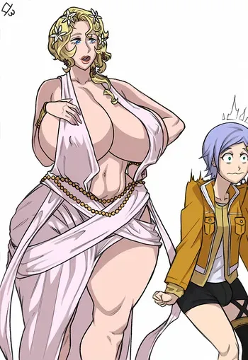 [SirWankies] Aphrodite getting her hands on Göll, or rather her ass. (Record of Ragnarok) manga cover