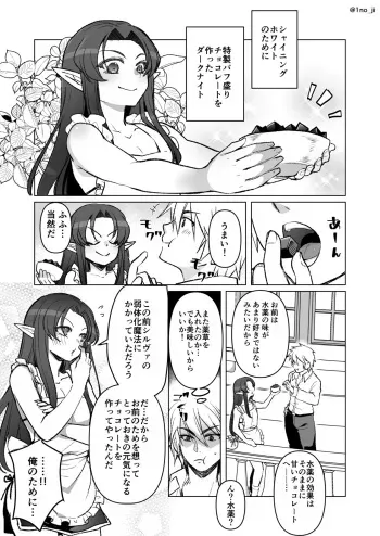 [いちのみるく] チョコでドキドキする話 manga cover
