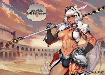 [Amadeus V] Winner Takes All (Caenis x Marie Rose x Mirko x Marl Barrock) [English] [Full Comic] [AI Generated] manga cover
