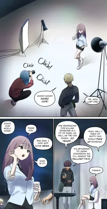 According to the law of the country where I came for the modeling shoot… 【Translated by kochakaden】 manga cover