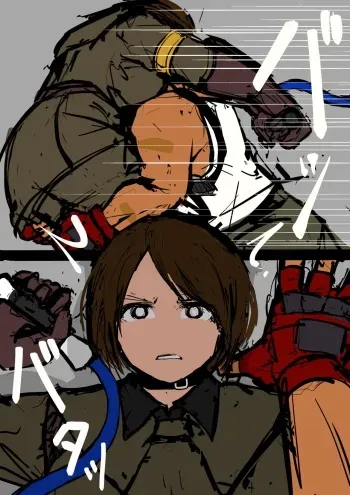 [Sanman-Drill] Whip VS. Ralf Jones (KOF) manga cover