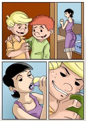 Dennis made his friend's mom to go sleeping (Dennis the Menace) manga cover