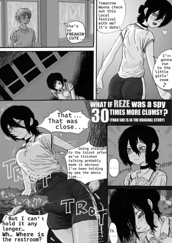 Reze's wetting herself manga cover