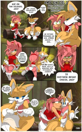 [Bleuhare] Amy in Heat | Amy en Celo (Sonic the Hedgehog) (Sonic the Hedgehog) [Spanish] [Malorum] manga cover