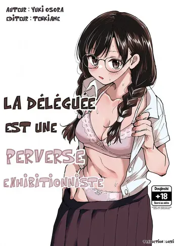 [Tenkiame (Yuki Osora)] Class no Iinchou ga Roshutsuheki no Aru Hentai-san datta | La Déléguée est une Perverse Exhibitionniste [French] [Lopxi] manga cover