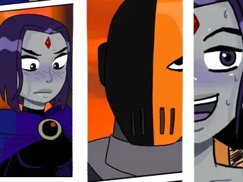 [Eyxxx] Raven and Slade (Teen Titans) manga cover