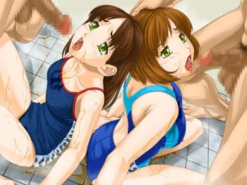 Girls being pissed on manga cover