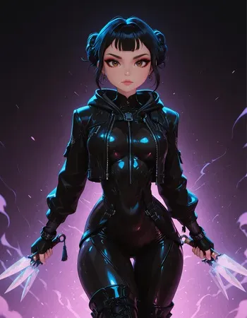 (Carmin Roux) ZOEY_BLACK K-POP DEMON HUNTERS P1 [AI Generated] manga cover