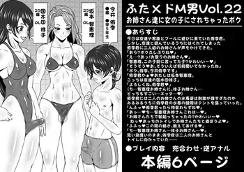 [Yoru no Okazu Shokudou (Chouriin)] Futa × Do-M otoko Vol.22 [Oneesan-tachi ni onnanoko ni sa re chatta boku] manga cover