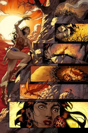 Unpublished Wonder Woman story pages by DrewEdwardJohnson manga cover