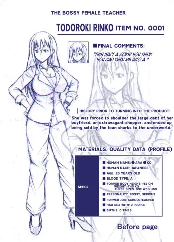 [Anetani Kiki] Discarded Plans: Female Body Modification Catalog manga cover