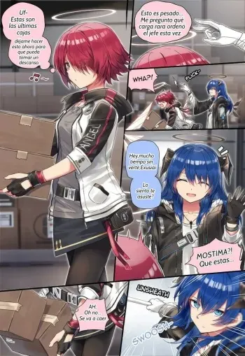 [kataokasan] Mostima x Exusiai x Texas (Arknights) [Spanish] manga cover
