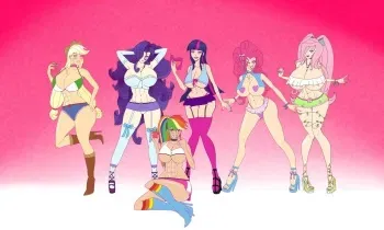 Bimbo Canterlot High (+Misc. Other Bimbo Art) - by Annon manga cover