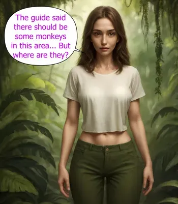 Natural Habitat (monkey tf comic censored) by foxybugg [AI Generated] manga cover