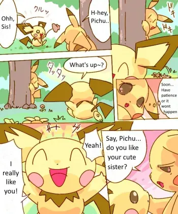 Pikachu Kiss Pichu manga cover