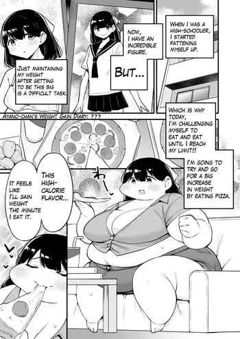 [fusa] Ayano's Weight Gain Diary: Dream! (English) (Parts 1 + 2) manga cover