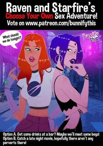 [Bunnify This] Raven and Starfire's Night Out CYOA Comic (Teen Titans) manga cover