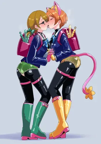 [UnoUsaya (Unoroute/Unoruto)] Latex Suit Lesbian Kiss Clothed Defecation manga cover