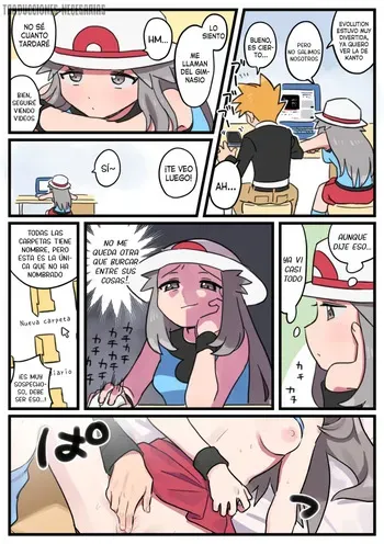 [Enoki] Onabare Shichatta Leaf-chan ga Green ni Oshioki Sareru Manga | Un manga sobre Leaf-chan siendo sorprendida masturbándose y siendo castigada por Green (Pokémon) [Spanish] [Traducciones necesarias] [Digital] manga cover