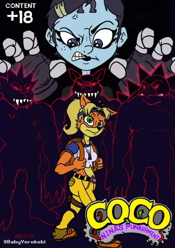[BabyYorokobi] Coco Bandicoot in "Nina's Punishment" manga cover