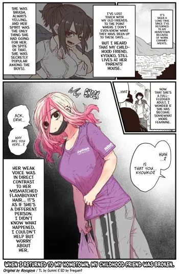 When I Returned to My Hometown, My Childhood Friend was Broken manga cover