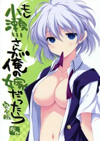 (C82) [VISTA (Odawara Hakone)] Moshi Kosegawa-san ga Ore no Yome dattara Kanzenban (-Saki-) manga cover