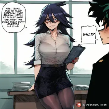 Izuku Midoriya x MHA Girls manga cover