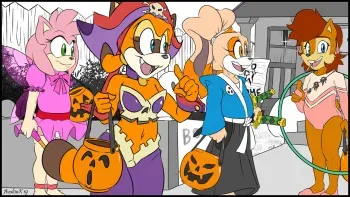 [Aval0nX] Lil' Amy's Spooky Halloween at Mr. Bunny's (Sonic the Hedgehog, Looney Tunes) manga cover