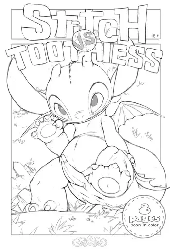 [Tricksta] Stitch vs. Toothless (Lilo and Stitch, How To Train Your Dragon) manga cover