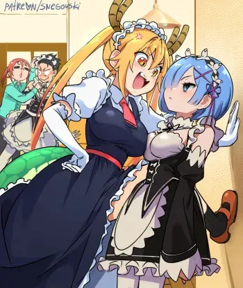 [Snegovski] Kobayashi's Paradise (Kobayashi-san-chi no Maid Dragon, Re:Zero kara Hajimeru Isekai Seikatsu) manga cover
