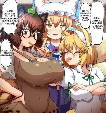 Futanari Ran-sama se corre sin parar sobre una zorra despreciable y una tanuki engreída manga cover