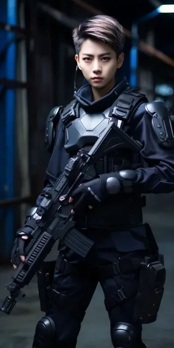 Handsome Police Girl Hyper realistic [AI Generated] manga cover
