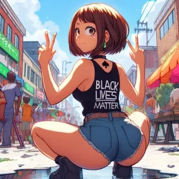 Ochako Uraraka and friends - AI Generated Images manga cover