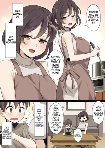 [Nyan Kotatsu (Nyaruko)] Atarashii Okaa-san to Ecchi na Hatsutaiken [English] manga cover