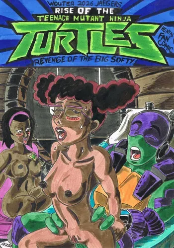 Rise of the Teenage Mutant Ninja Turtles "Revenge of the big softy" manga cover