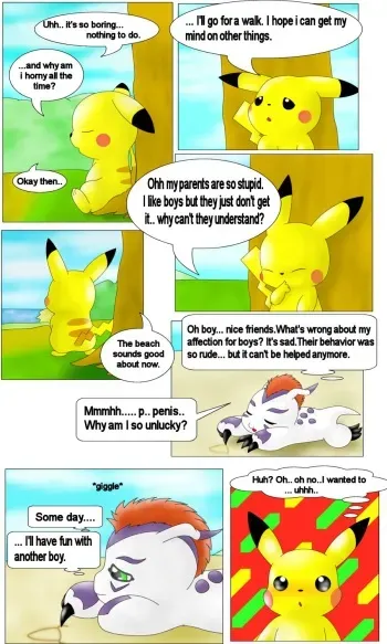 Pikachu and Gomamon (Digimon, Pokemon) [English] manga cover