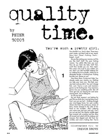 “Quality Time” by Peter Sotos (Illustrations by Trevor Brown) manga cover