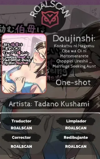 [Ochikochitei (Tadano Kushami)] Konkatsu ni Hagemu Oba wa Oi ni Motomerarete Choppiri Ureshii. [Spanish] [Roal Scan] [Digital] manga cover