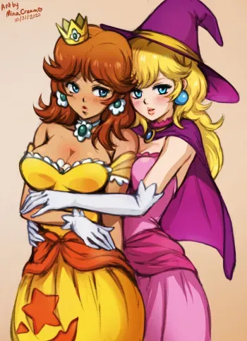 [Minacream] Peach x Daisy Halloween (Super Mario Bros.) manga cover