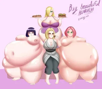Sakura and Hinata weight gain manga cover
