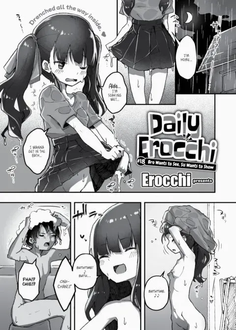 Daily Erocchi #18 Bro Wants to See, Sis Wants to Show manga cover