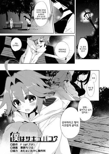 [TSF no F (Kurimoti Tiduru)] Boku wa Succubus? [Korean] manga cover