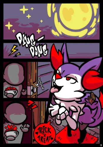 [Vanilla Pete] Halloween with Braixen (Pokemon) manga cover