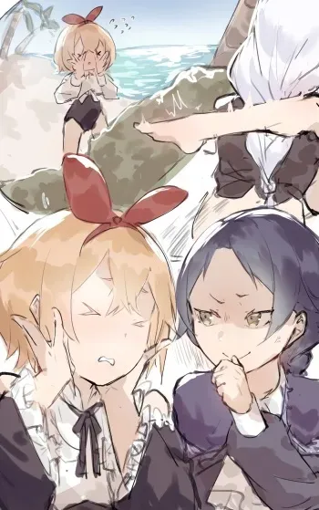 Petra and Meili x Subaru futa manga cover